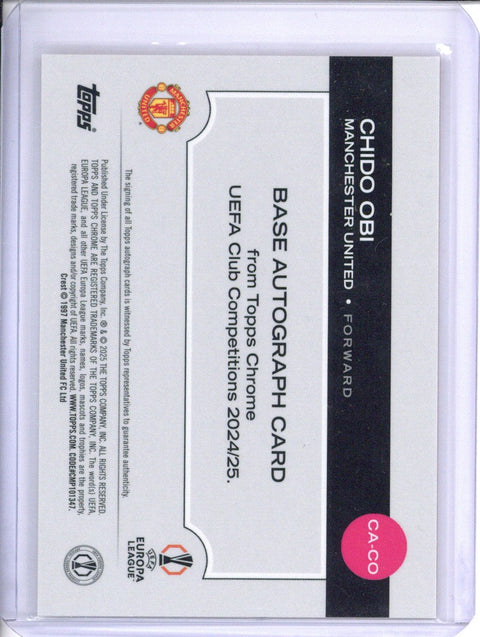 Topps UCC Chrome 24/25 Auto RC CHIDO OBI 14/25 ORANGE GEOMETRIC