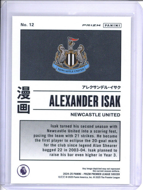 2024-25 Prizm EPL Alexander ISAK Manga 12 Newcastle United