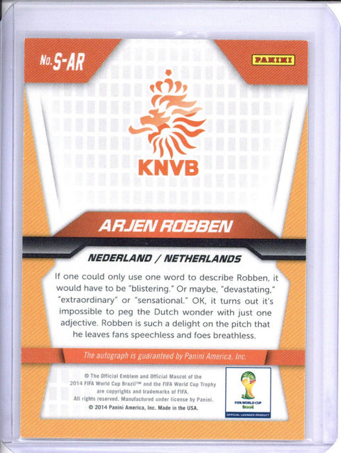 2014 Panini Prizm Arjen Robben World Cup Signatures Auto