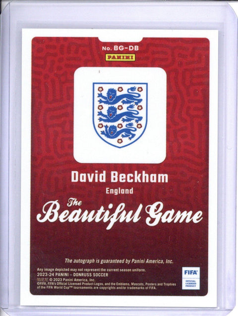 2023-24 Panini Donruss DAVID BECKHAM Auto The Beautiful Game SP #BG-DB
