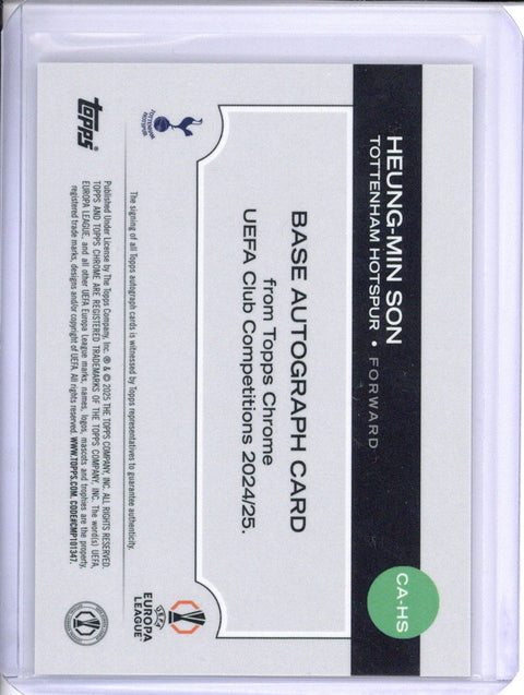2024-25 Topps Chrome Heung-Min Son Black Auto 1/10