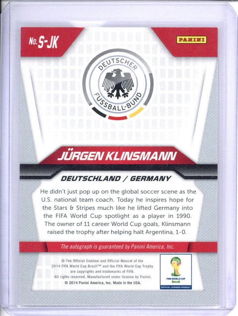 2014 Panini Prizm Jurgen Klinsmann Auto