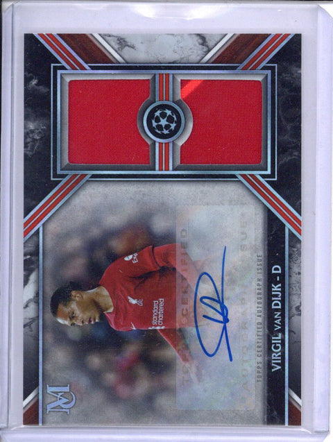 2022-23 Topps Museum UEFA Virgil Van Dijk Jumbo Relic Patch Auto 68/199