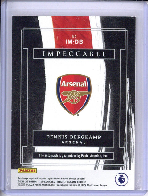 2024-25 Panini Impeccable Dennis Bergkamp Immortal Ink Auto 11/25