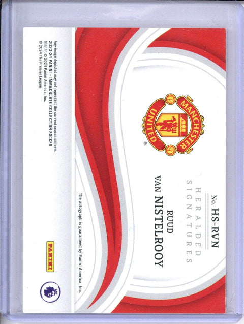 2023-24 Panini Immaculate RUUD VAN NISTELROOY Auto Heralded Holo /25 JA764