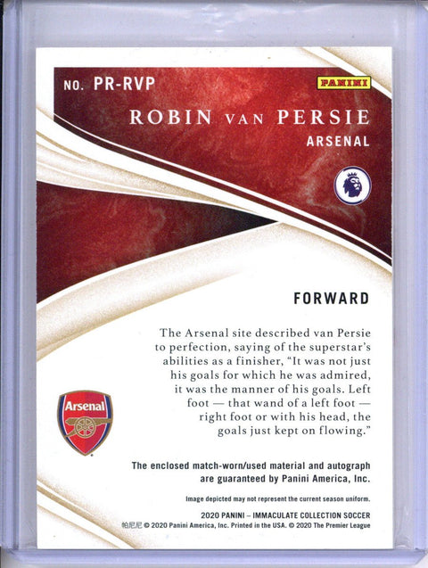2020 Immaculate Soccer - Robin van Persie - Premier - Match-worn Patch Auto 9/20