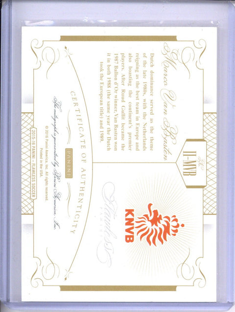 2016 Flawless International Icons Emerald Marco Van Basten ON CARD AUTO 3/5