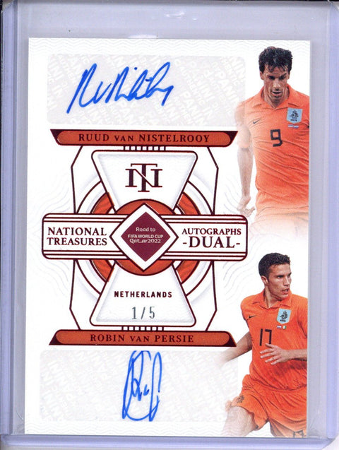 2022 Panini NT Fifa RWC Ruud Van Nistelrooy & Robin Van Persie 1/5 Auto