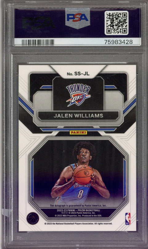 2022 Prizm Jalen Williams Sensational Signatures PSA 10