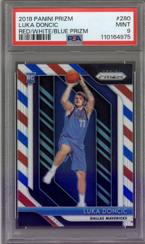 2018 Prizm Luka Doncic Red White Blue PSA 9