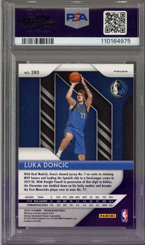 2018 Prizm Luka Doncic Red White Blue PSA 9