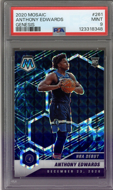 2020 Mosaic Anthony Edwards Genesis Rookie Debut PSA 9 #261