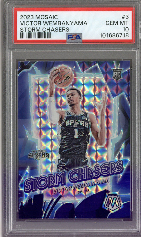 2023/24 Mosaic Victor Wembanyama Storm Chasers PSA 10