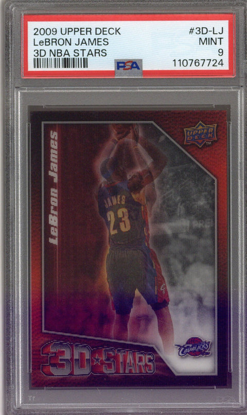 2009 UD 3D Stars Lebron James PSA 9 *110767724*