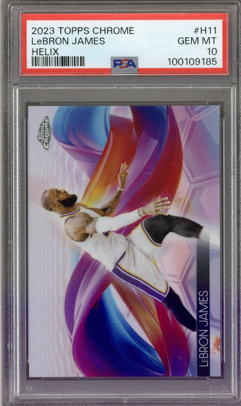 2023-24 Topps Chrome LeBron James Helix #H-11 PSA 10