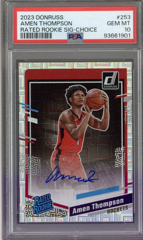 2023 Donruss Amen Thompson Choice Auto PSA 10