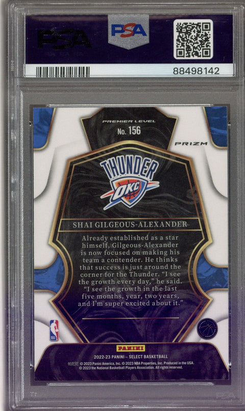 2022 Select Shai Gilgeous Alexander Zebra PSA 10
