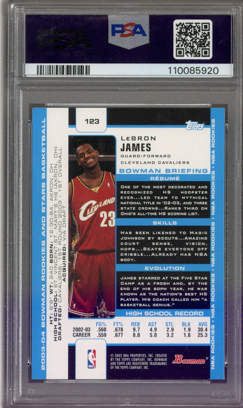 2003 Bowman LeBron James PSA 9