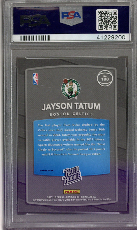 2017 Optic Jayson Tatum Holo PSA 10