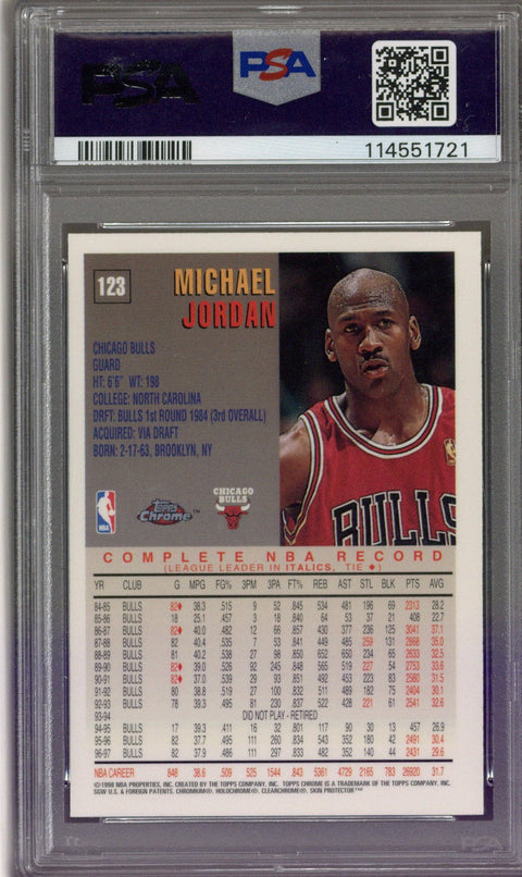 1997 Topps Chrome Michael Jordan PSA 10