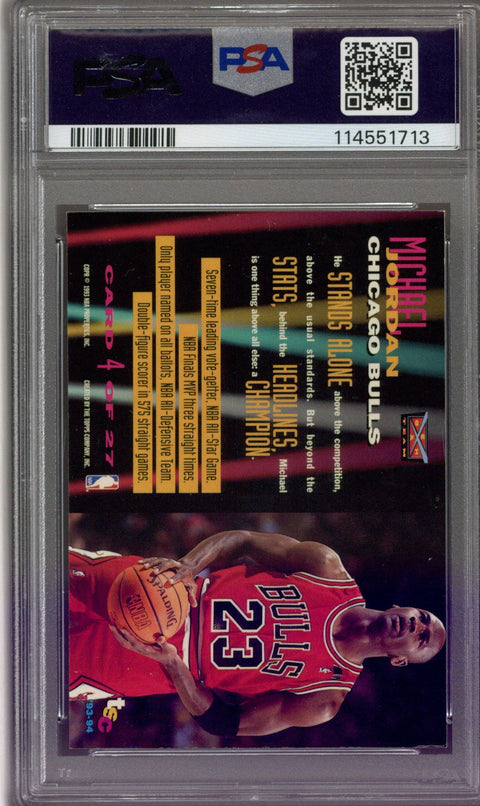 1993 Stadium Club Michael Jordan Beam Team PSA 8