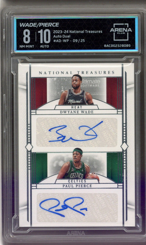 2023/24 National Treasures Dwayne Wade Paul Pierce Auto /25
