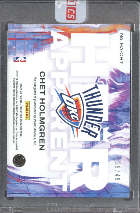 2022/23 Panini Court Kings Chet Holmgren Heir Apparent Auto /49