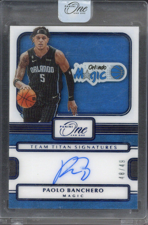 2022/23 Panini One and One Paolo Banchero Team Titan Signatures Auto /49