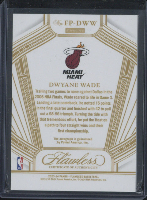 2023/24 Flawless Dwyane Wade Flawless Performances Auto #10/25