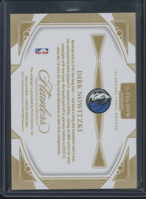 2023/24 Flawless Dirk Nowitzki Loyal Greats Auto /25