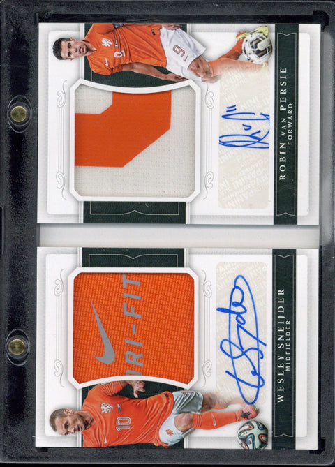 2018 National Treasures Wesley Sneijder/ Robin Van Persie Dual Patch Auto Booklet