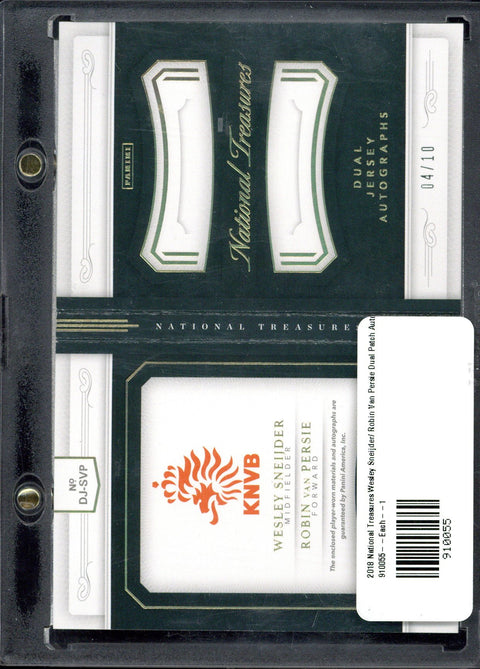 2018 National Treasures Wesley Sneijder/ Robin Van Persie Dual Patch Auto Booklet