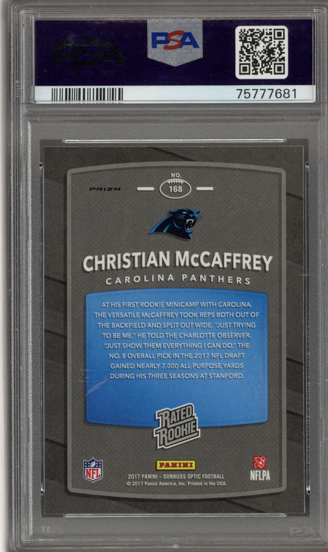 2017 Optic Christian McCaffrey Holo PSA 10