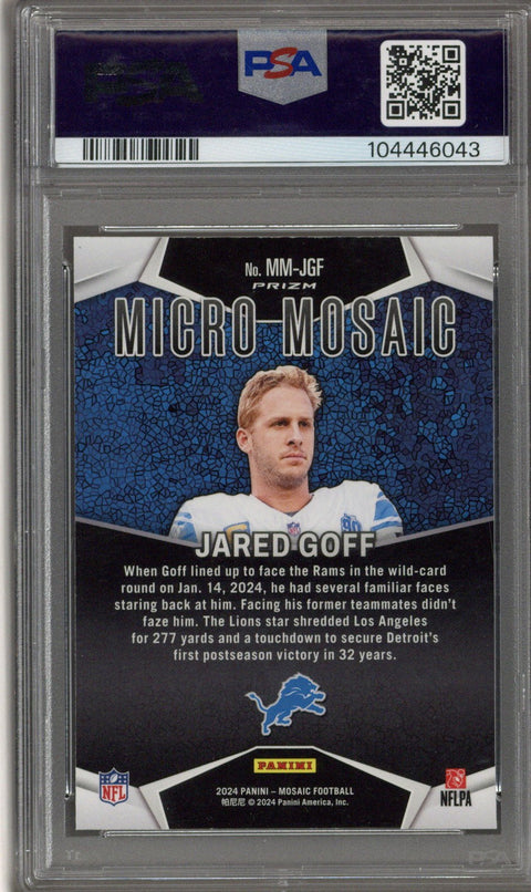 2024 Panini Mosaic Jared Goff Micro Mosaic PSA 10