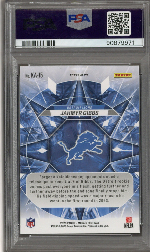 2023 Panini Mosaic Jahmyr Gibbs Kaleidoscopic PSA 10