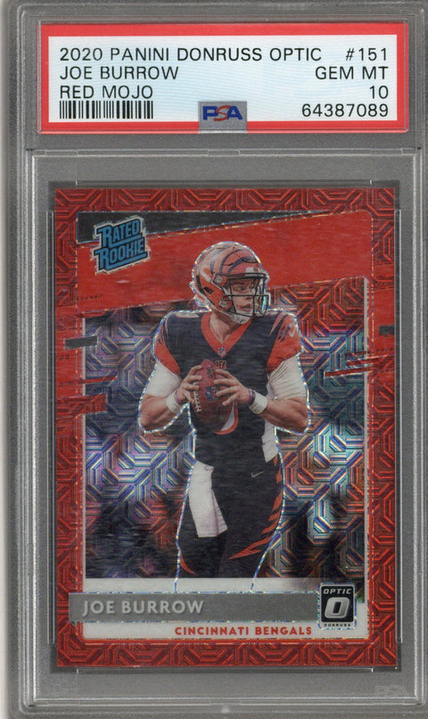 2020 Optic Joe Burrow Red Mojo PSA 10
