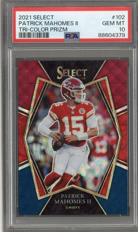 2021 Select Mahomes Tri Color PSA 10
