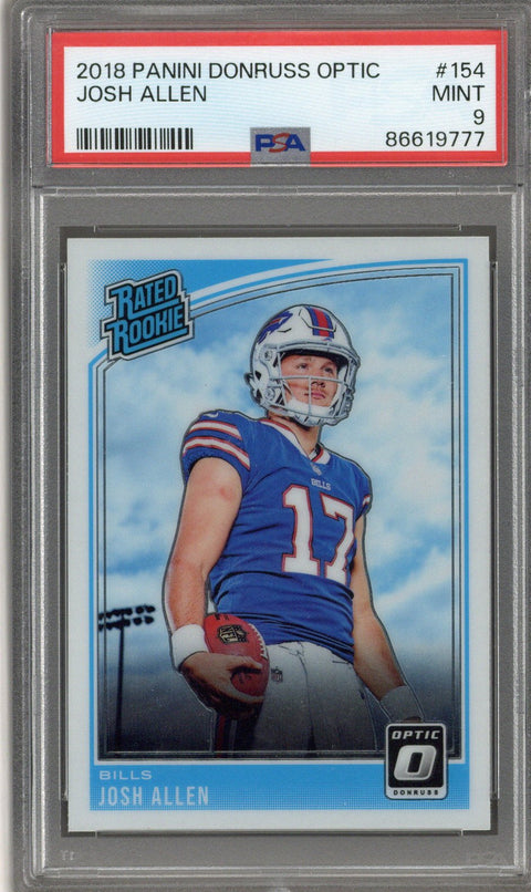 2018 Optic Josh Allen Rated Rookie 154 PSA 9