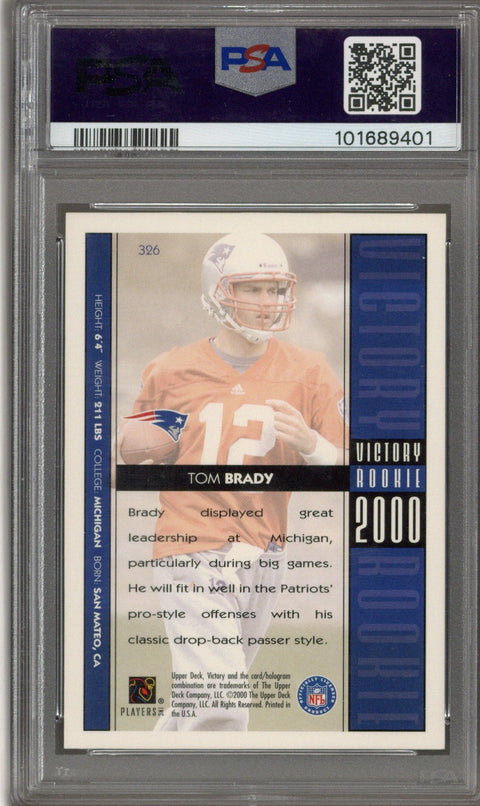 2000 Victory Tom Brady 326 PSA 9