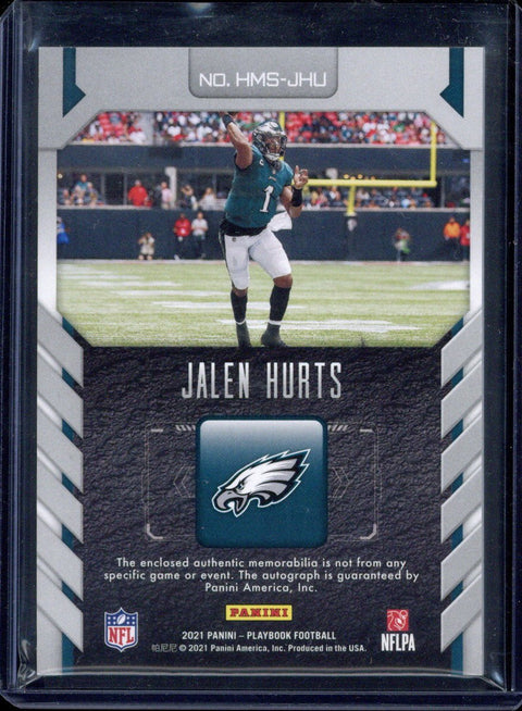 2021 Panini Playbook Jalen Hurts Hail Mary Signautres Patch /5