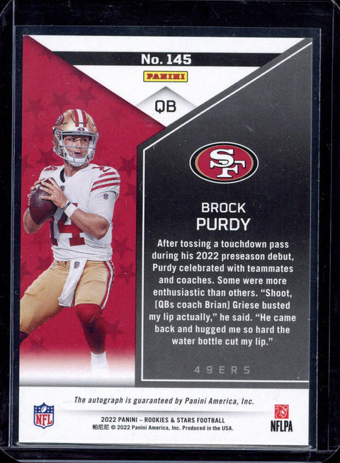 2022 Rookies Stars Purdy Auto /299