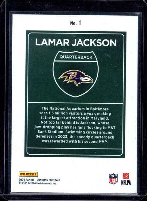 2024 Panini Donruss Downtown Lamar Jackson