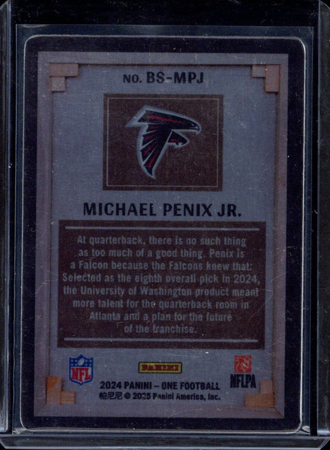 2024 Panini One Michael Penix Jr Blank Slate Metal Rookie