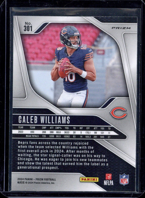 2024 Panini Prizm Caleb Williams Red Sparkle