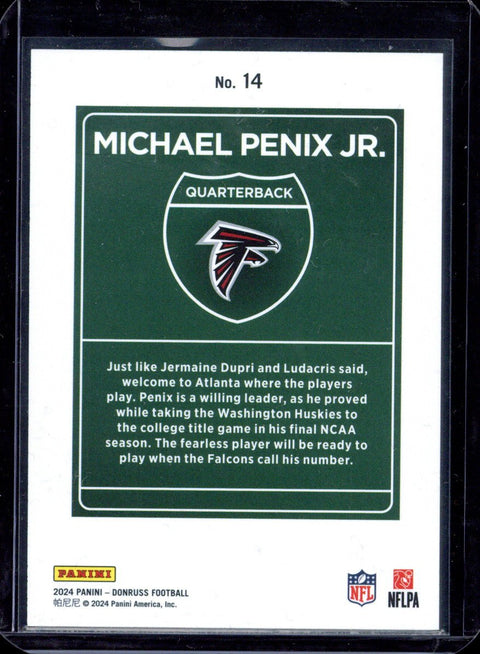 2024 Donruss Michael Penix Jr Downtown