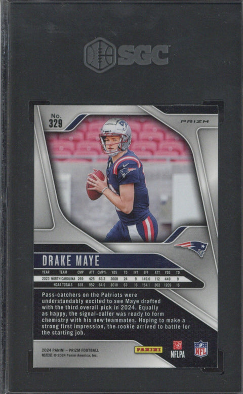 2024 Prizm Drake Maye Red White Blue SGC 10