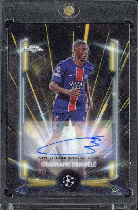 2024/25 Topps Chrome Ousmane Dembele Black Lazer Auto
