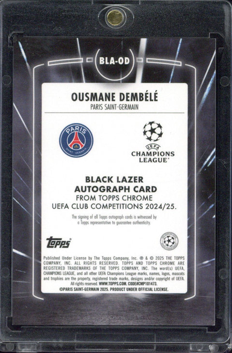2024/25 Topps Chrome Ousmane Dembele Black Lazer Auto