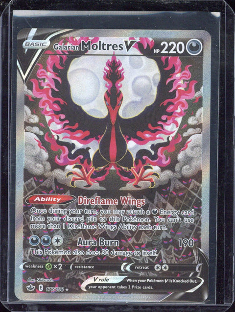 2021 Pokemon SWSH Galarian Moltres V Chilling Reign #177
