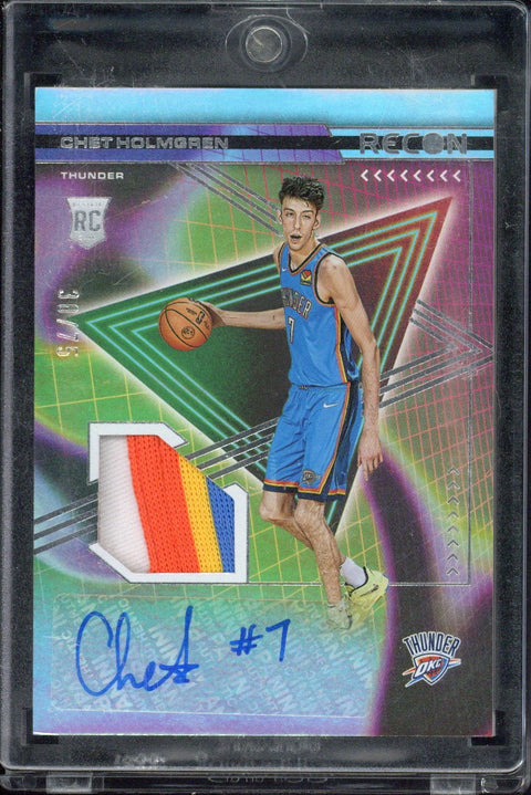 2022/23 Panini Recon Chet Holmgren RC Autograph Patch /75
